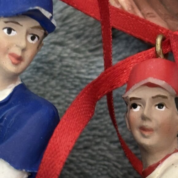 Lot Of Vintage Baseball Themed Christmas Ornaments 11 Tree Topper - Picture 7 of 7